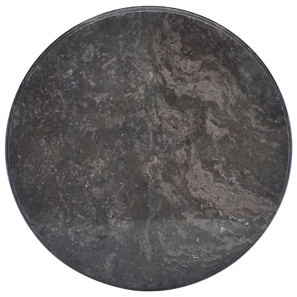 Vidaxl – Plateau De Table En Marbre Noir Ø50 Cm – Épaisseur 2,5 Cm