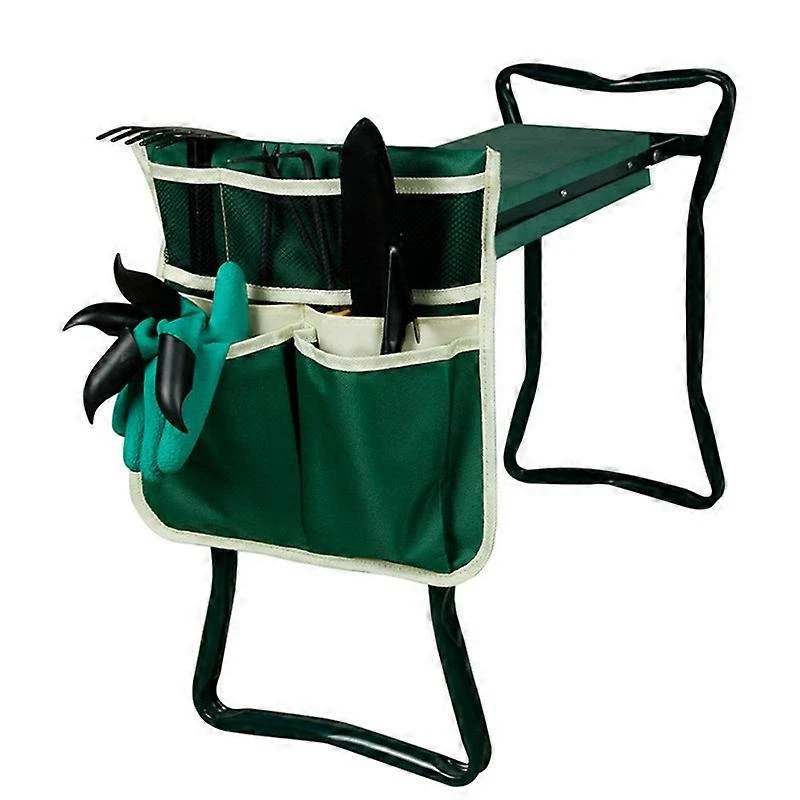 Sac à outils de jardin à suspendre en Oxford 600D, 7 poches, 32 x 32 cm, vert