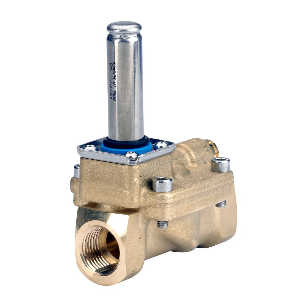 Danfoss Magnetventil Ev220b, Kv 4,00M3/H, G 1/2", Fkm-Dichtung, Normal Geschlossen Nc, Messing