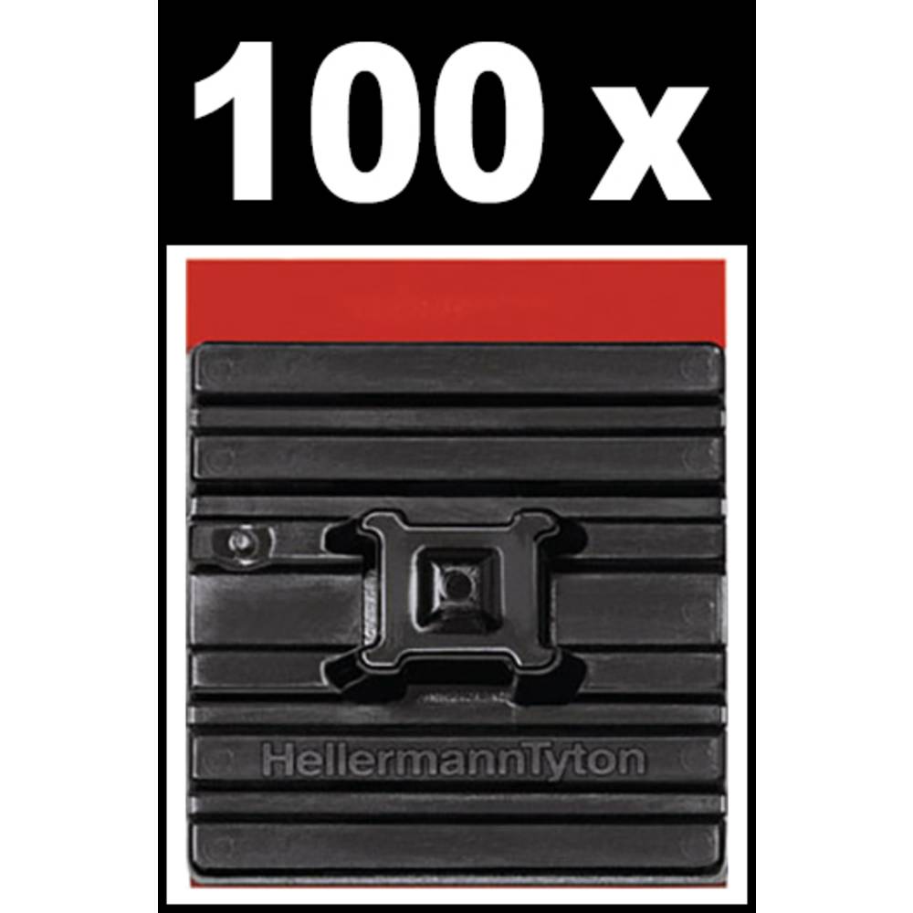 HellermannTyton 151-02219 FlexTack Cable Mount 100pcs flexible adh...