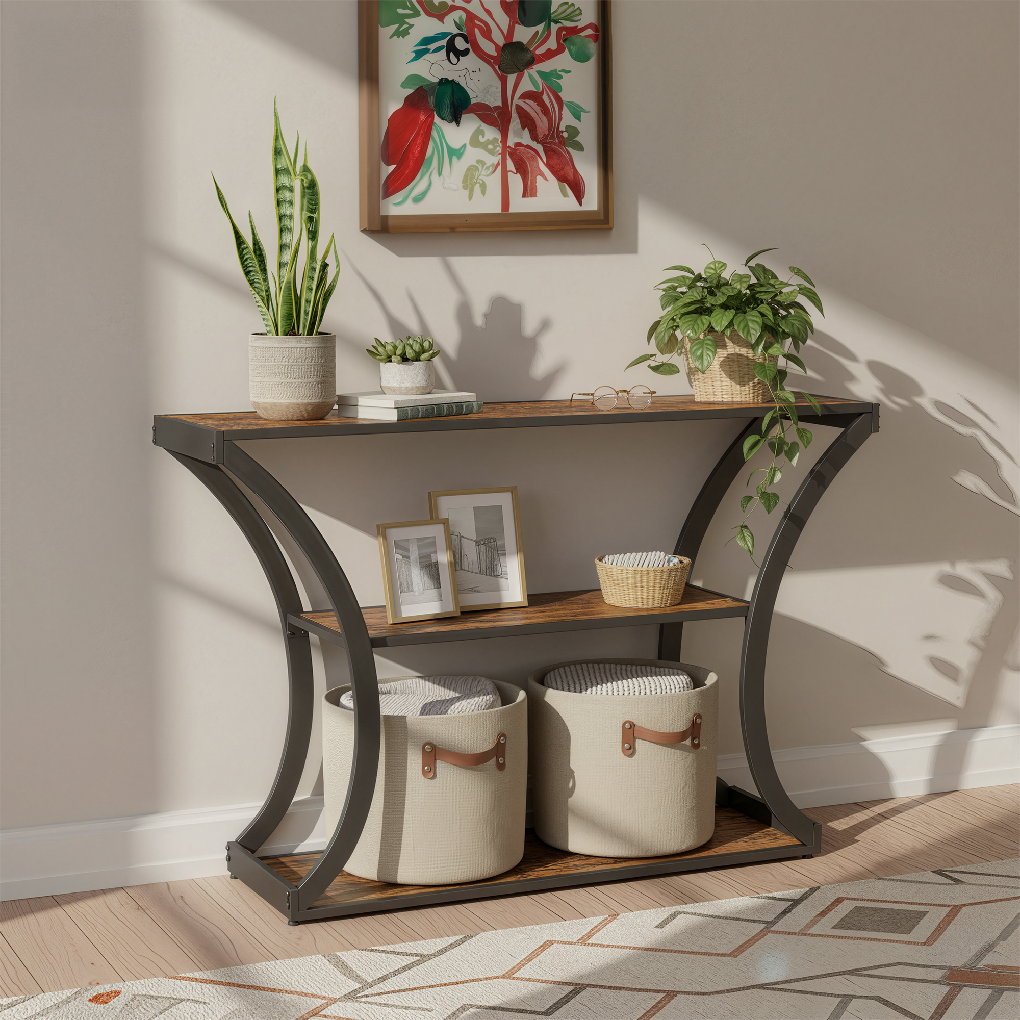 Table Console Avec Des Pieds Courbés