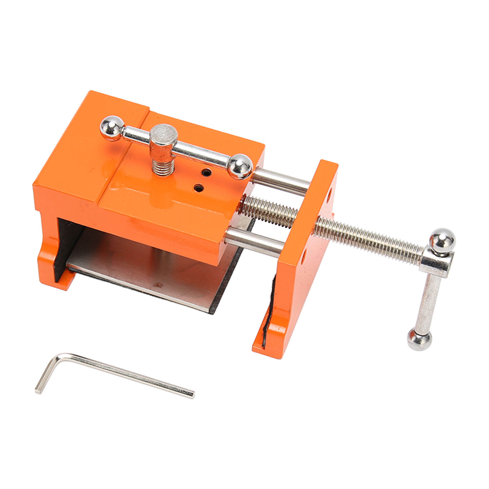 Pince de serrage à verrouillage automatique pour armoires, patins de protection, acier, orange