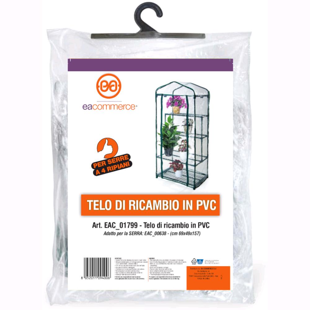 Telo Di Ricambio In Pvc Impermeabile Per Serra Da Giardino 4 Ripian...