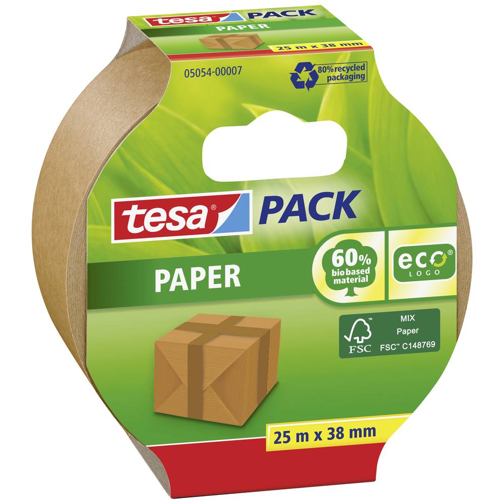 tesapack Verpackungsklebeband STRONG PAPER, 38 mm x 25 m