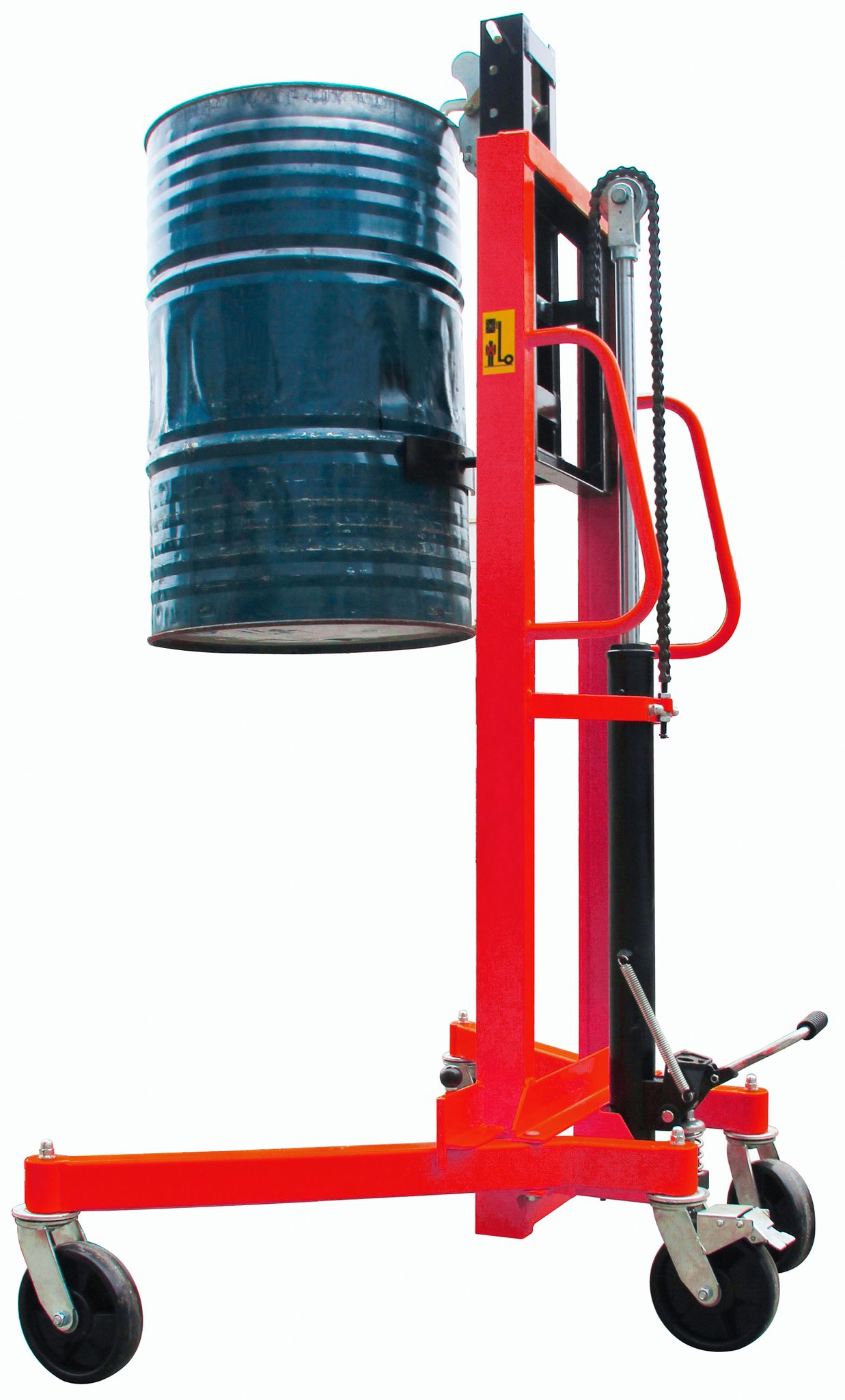 Lève-fût mobile MW Tools 450 kg, levage 1100 mm, pour fûts jusqu'à 220 L