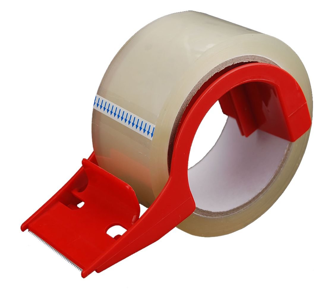 TrendLine Packband transparent 48 mm x 50 m mit Abroller - Image 2