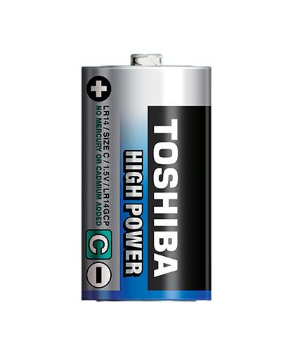 Toshiba Hochleistungs-Alkaline-Batterien Lr14 1,5 V, 2 Stück