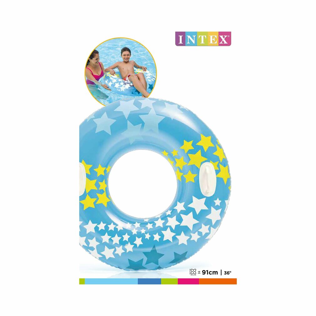 Intex Mehrfarbig Regenbogen-Schwimmring 91 Cm Mix