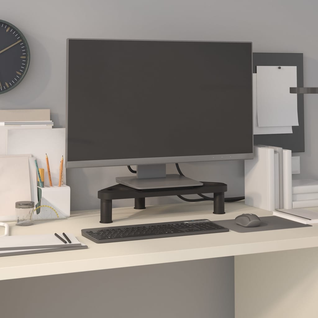Corner Monitor Stand Black 49x28x10.5 Cm Vidaxl
