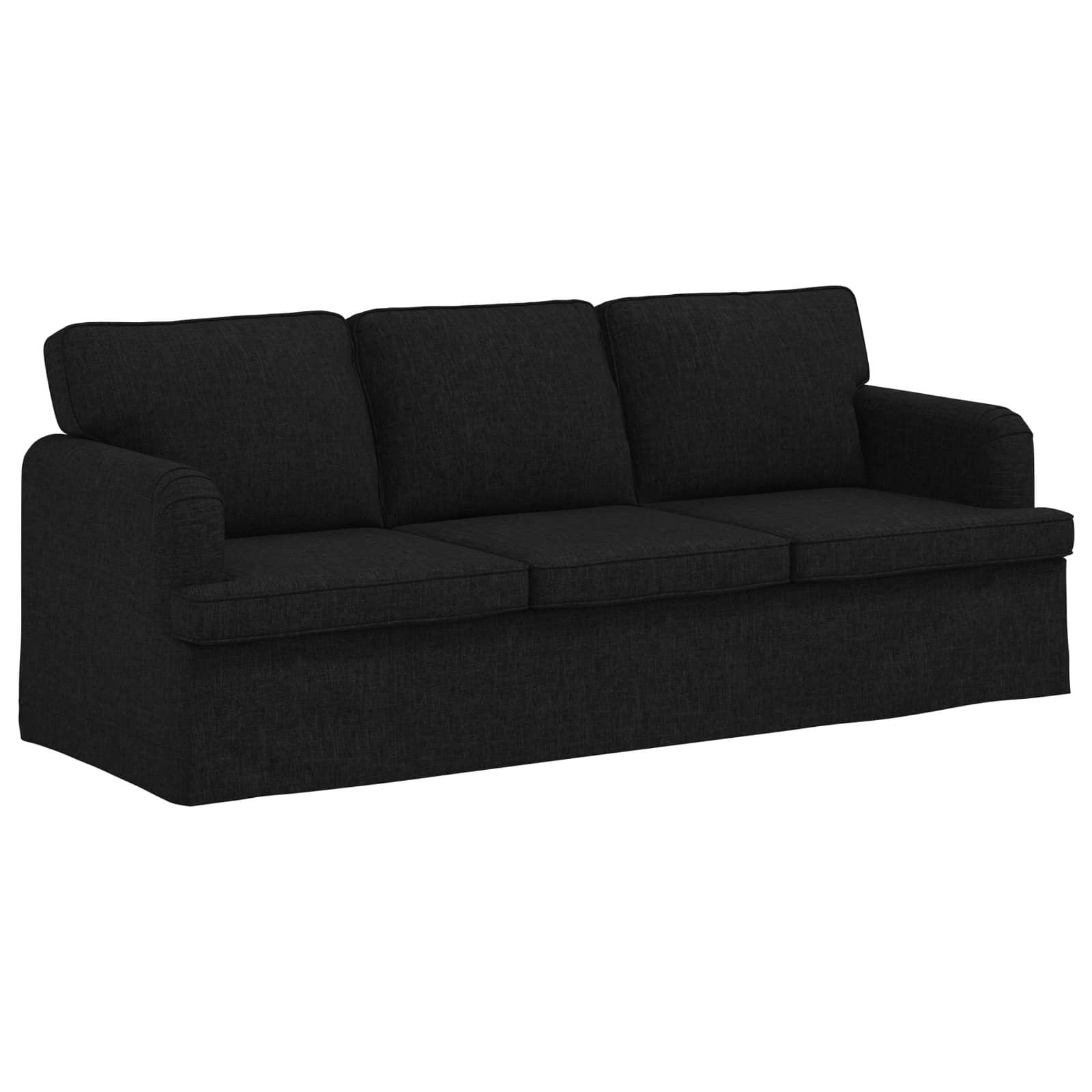 Sofa Black 201 X 80 X 85 Cm Fabric Vidaxl
