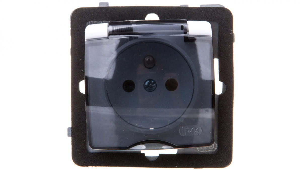 Oem Weiß Karo Spritzwassergeschützte Steckdose Mit/Mit Ip44 Transparenter Abdeckung Gph-1Sz/M/00/D