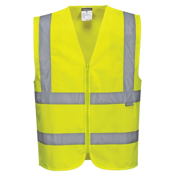 Gelb Hi-Vis-Weste Mit Reißverschluss 3XL - Bild 3