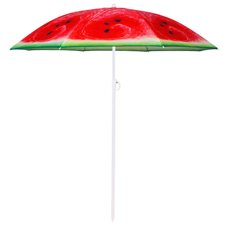 Springos Strandsonnenschirm 180 Cm Gartenregenschirm Rot-grün Wassermelone