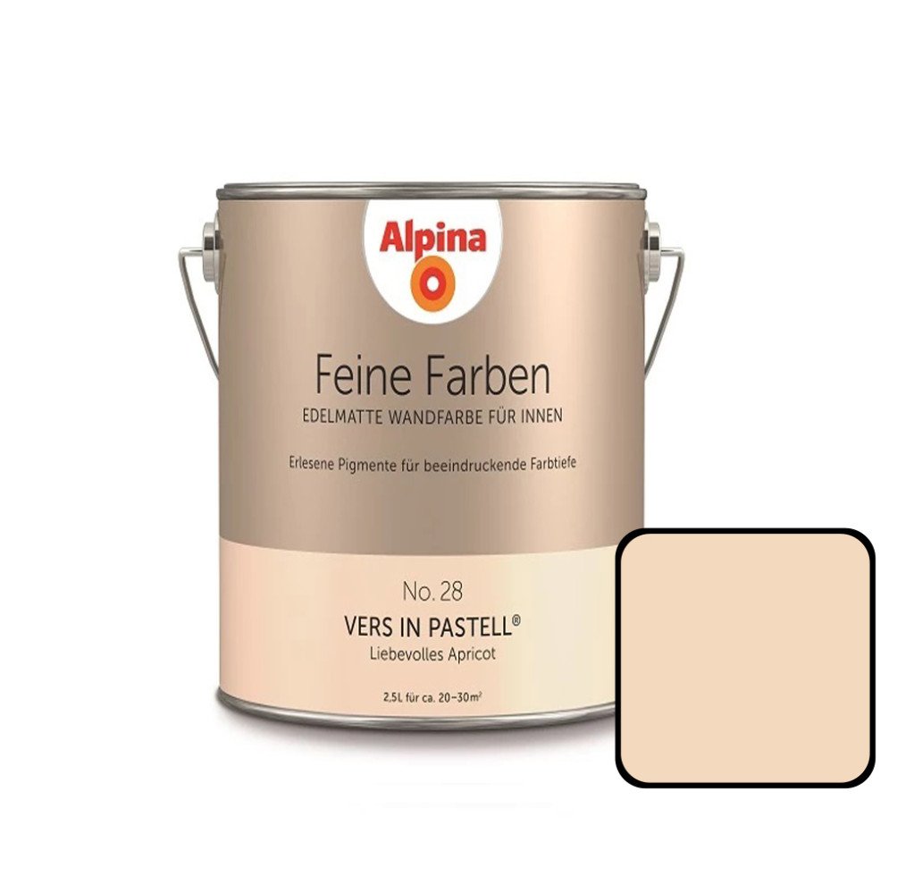 Feine Farbe No 28 2,5 L Liebevolles Apricot Vers In Pastell - Alpina