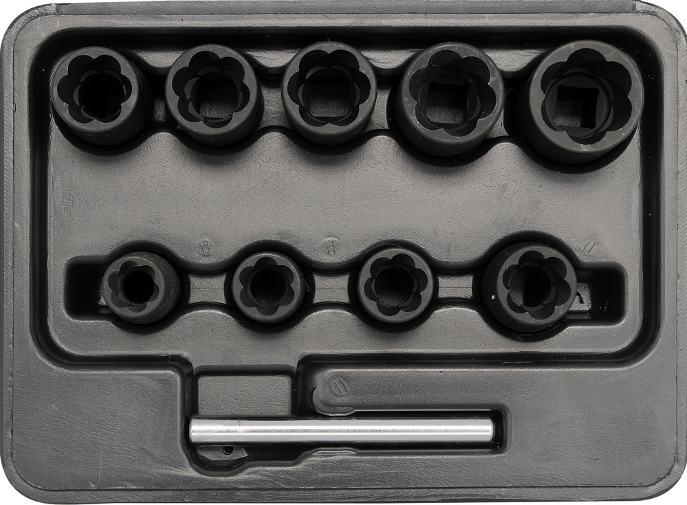 Yato YT-0603, Steckschlüssel-Satz, 3/8, Metrisch, 10 Kopf/Köpfe, 10,11,12,13,14,15,16,17,19 mm - Bild 4