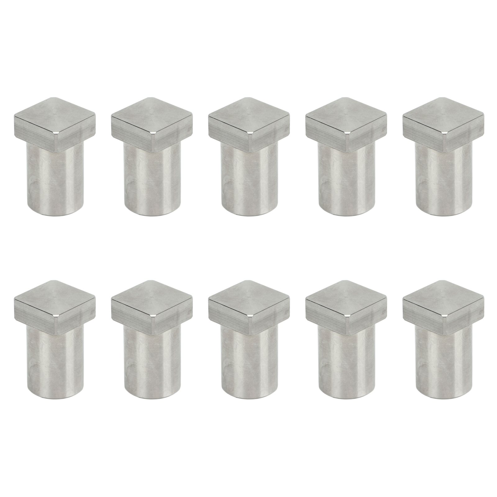 Pions d'établi en acier inoxydable 20 mm, antidérapants, lot de 10