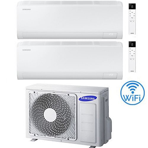 Climatizzatore Condizionatore Samsung Cebu S2 R32 Wifi Dual Split Inverter 12000 + 18000 Btu Con U.e. Aj068txj3kg/eu Novitá 2025 Classe A++/a+