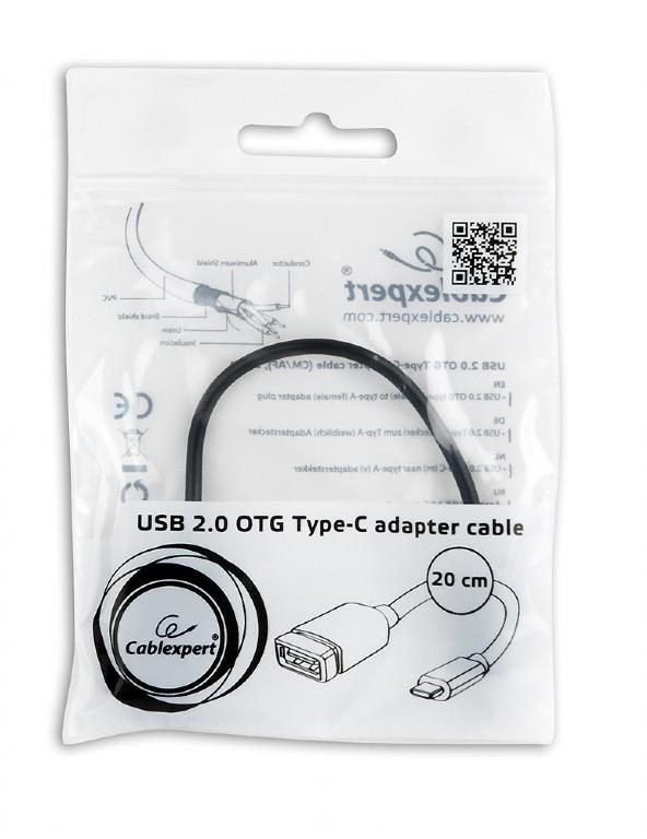 Gembird Schwarz Adapter A-Otg-Cmaf2-01 Usb-C Auf Usb-A 0,2 M - Bild 5