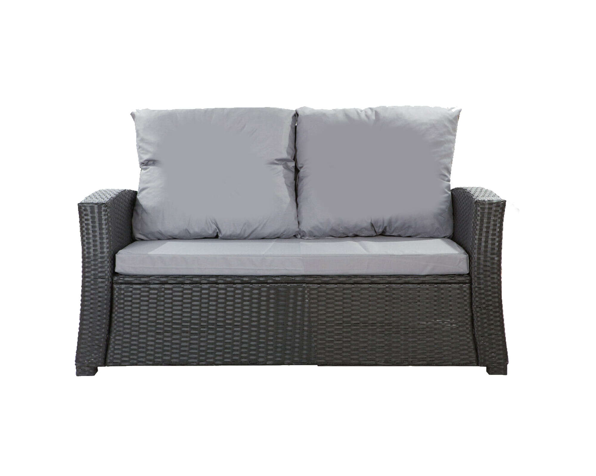 Coussins De Canapé De Jardin En Résine Tressée 112x50x7+256x50cm
