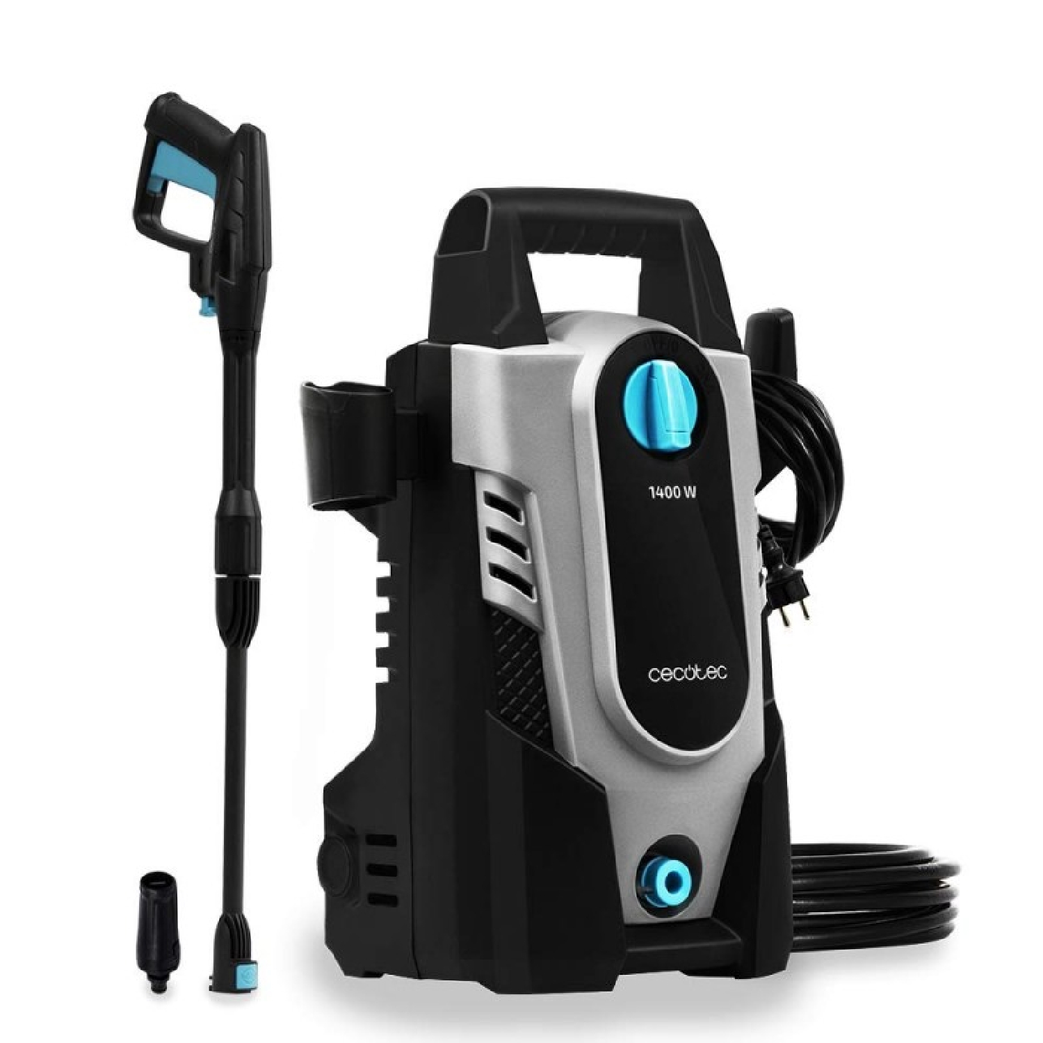 Cecotec Hidrolimpiadora de Alta Presión HydroBoost 1400 Essential. 1400W, Hogar, Jardín o Coche, Caudal de 426 l/h