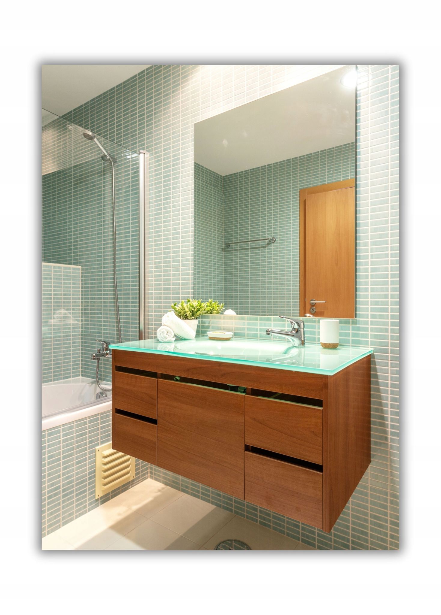 Miroir Argenté Classique Sans Cadre 65 X 100 Cm, Poli