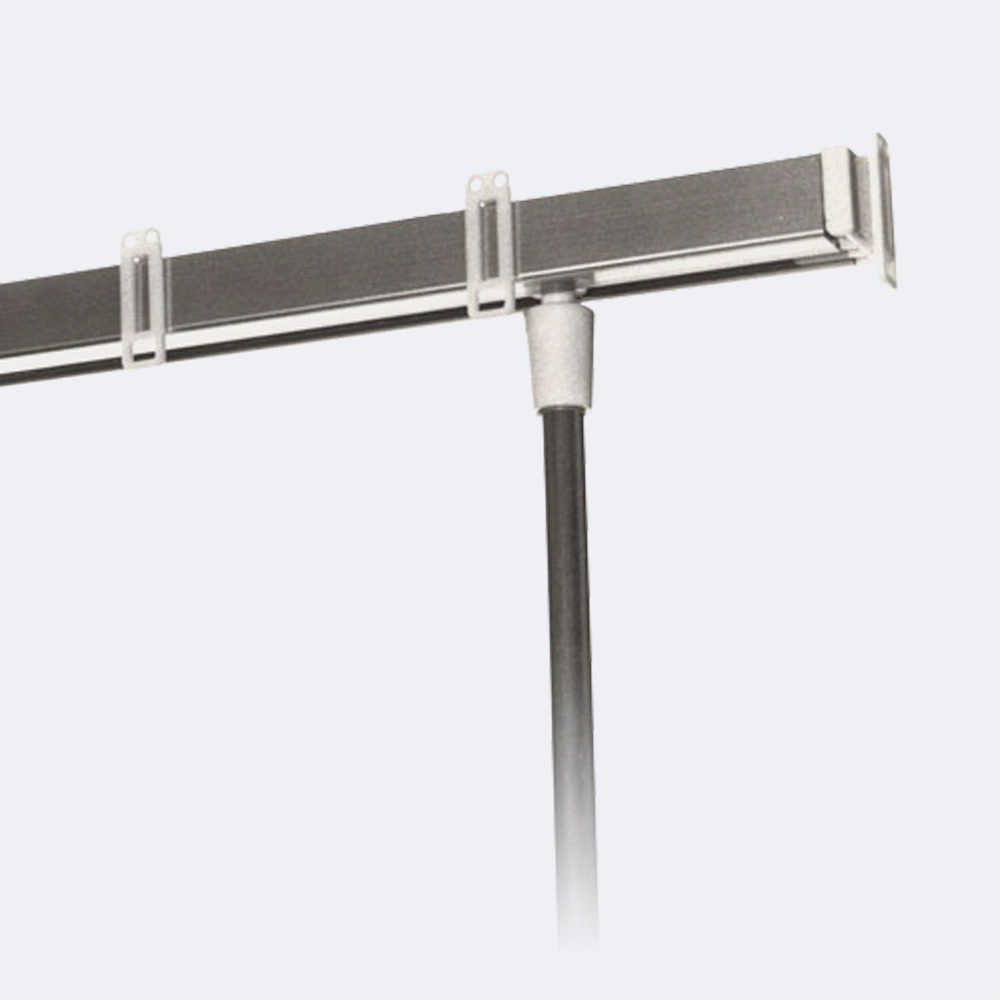 Boulet - Tringle Rideau Pour Porte De 100cm En Alu Blanc