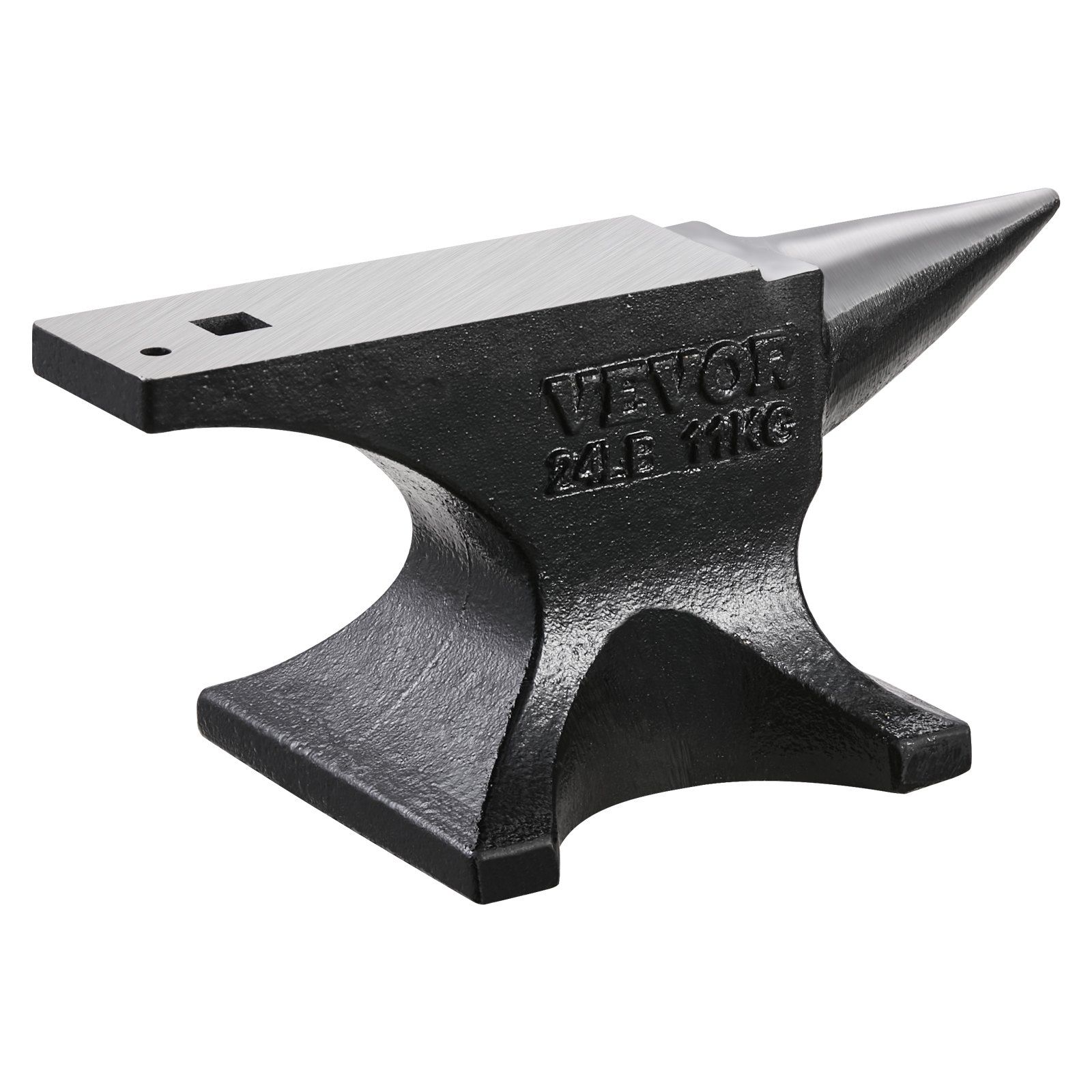Enclume à corne unique en acier moulé, dureté 50 HRC, 25 lbs, base stable pour forgeage et travail des métaux