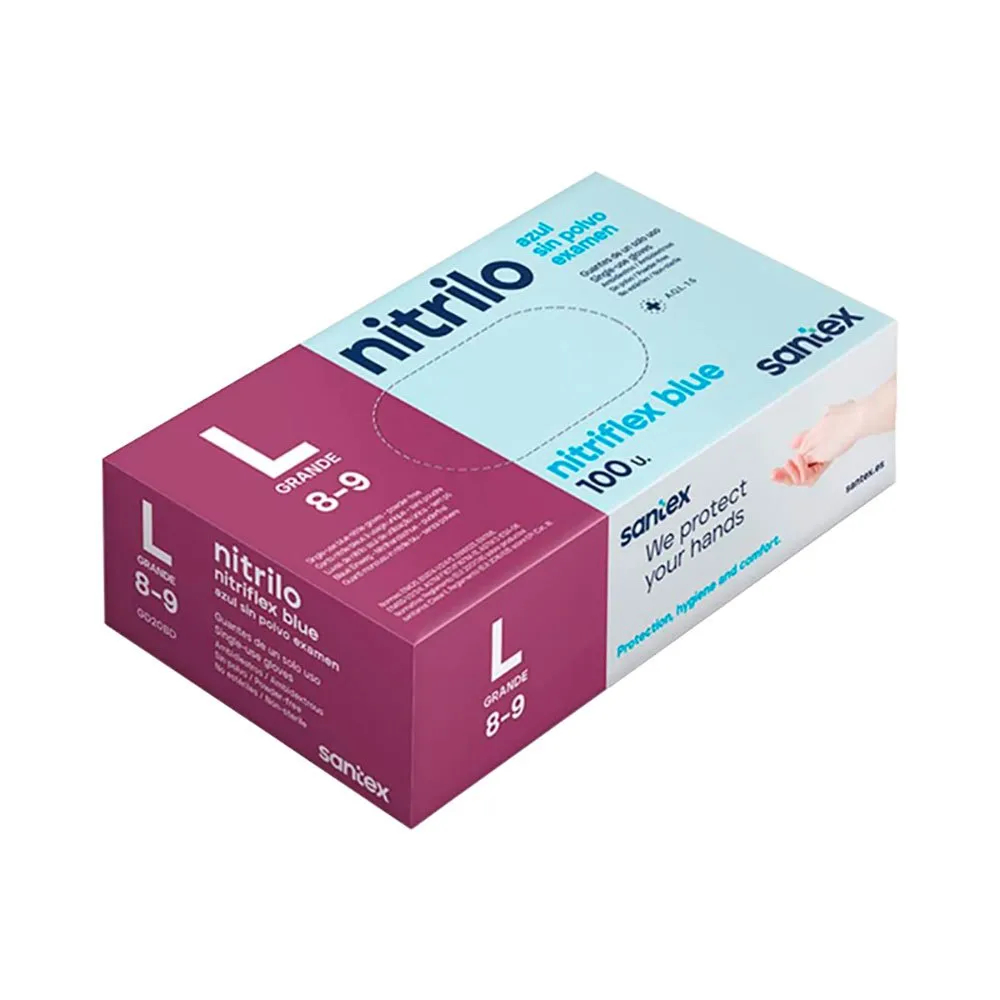 Nitrilhandschuhe Santex Nitriflex Blue Latexfrei Chloriert