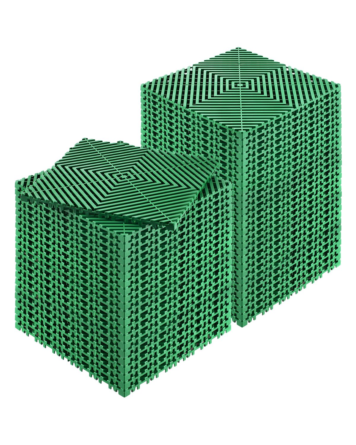 Dalle de sol emboîtable antidérapante en PP, 30x30 cm, épaisseur 15 mm, lot de 50