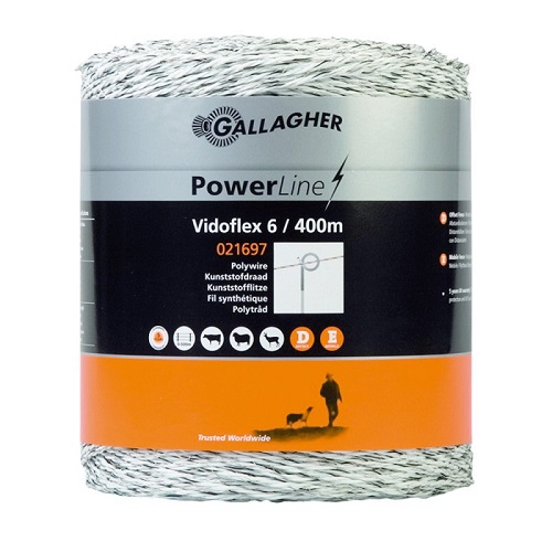 Gallagher Vidoflex 6 400 m, white 021697GAL