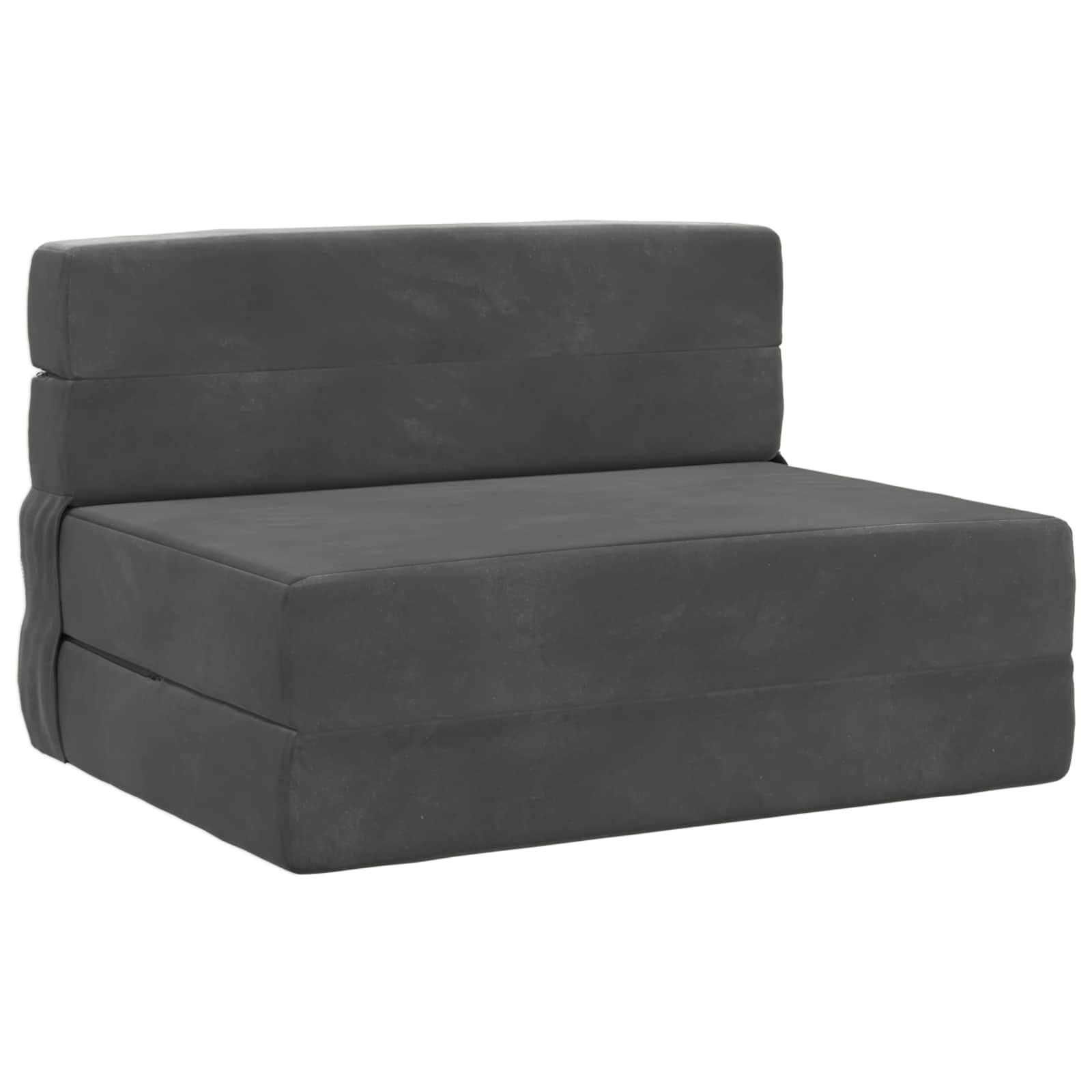 Foldable Sofa Bed Dark Grey 100 X 80 X 60 Cm Fabric Vidaxl
