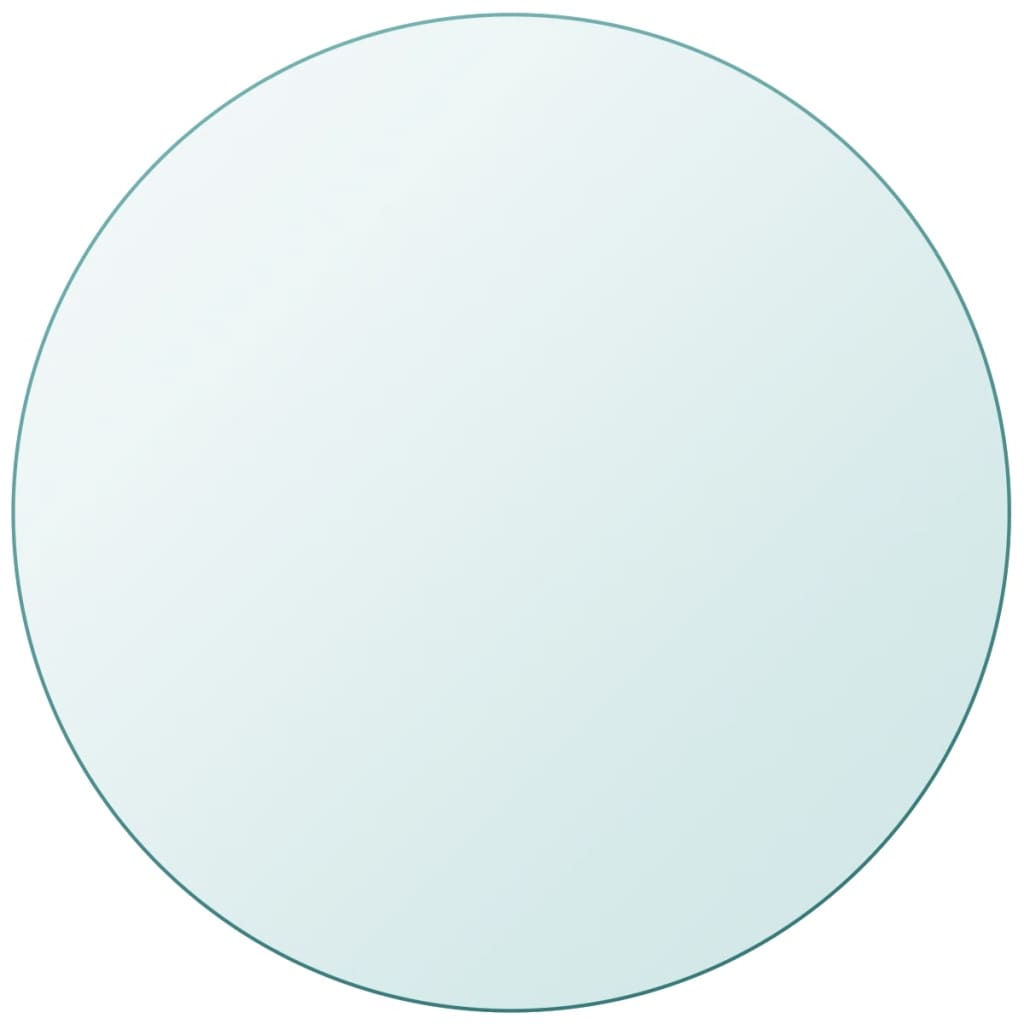 Vidaxl – Dessus De Table Ronde En Verre Trempé 80 Cm – Épaisseur 10 Mm