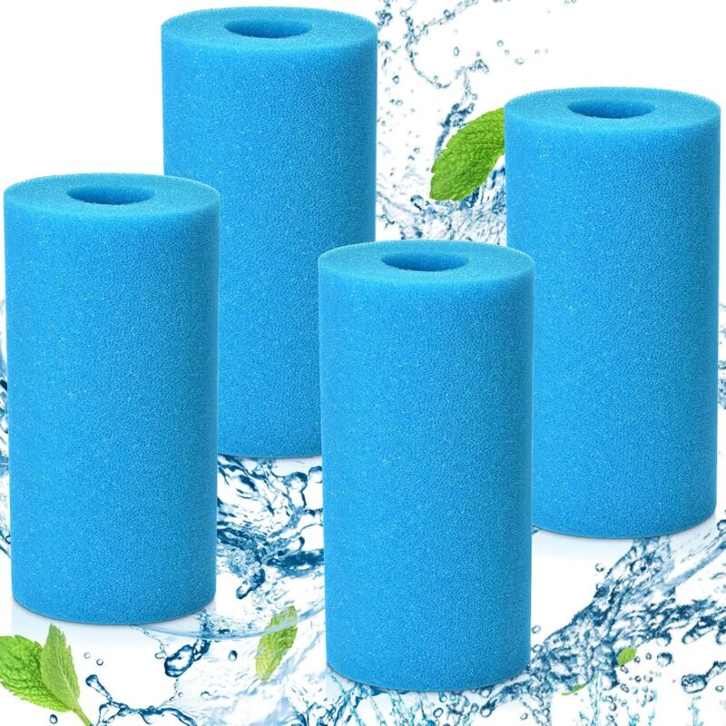 Set Mit 4 Filterschwämmen Typ A, Schaumstofffilter Für Whirlpools, Schaumstoff-poolfilter, Schaumstofffilterkartuschen, Wiederverwendbar Und Waschbar, Für Whirlpools Und Schwimmbäder