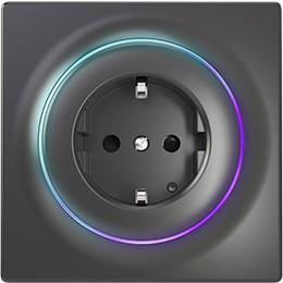 Fibaro Schwarz Walli Steckdose Typ F, Z-Wave Eu