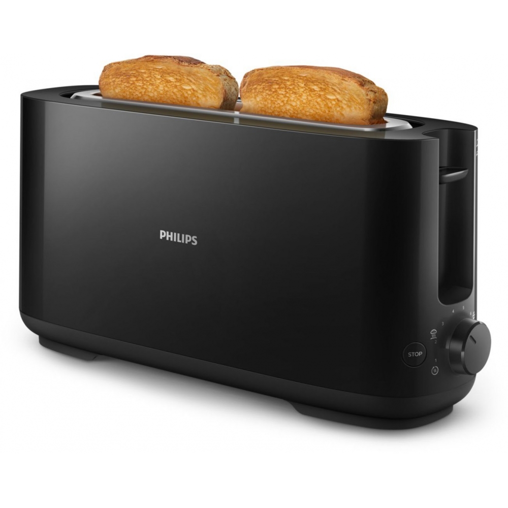 Philips Hd2590/90 Daily Collection Long-Slot Toaster, Black - Bild 3