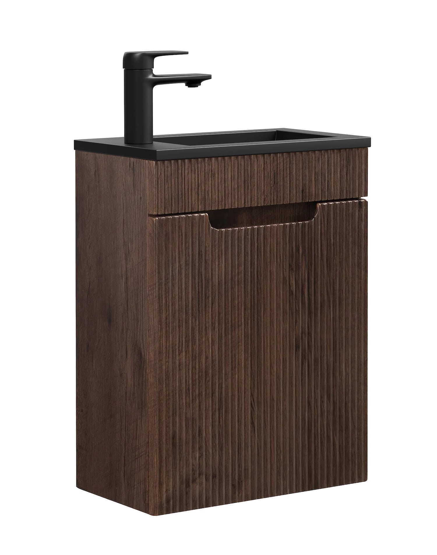 Badplaats Gäste-wc Waschtisch Set Thermis 40 X 22 Cm Walnuss Bra
