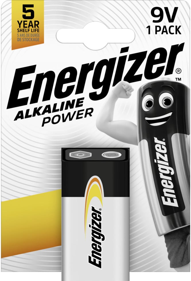 Energizer Schwarz/Silber - Power 6Lr61 9 V Block-Batterie Alkali-Mangan 9 V 1 St.