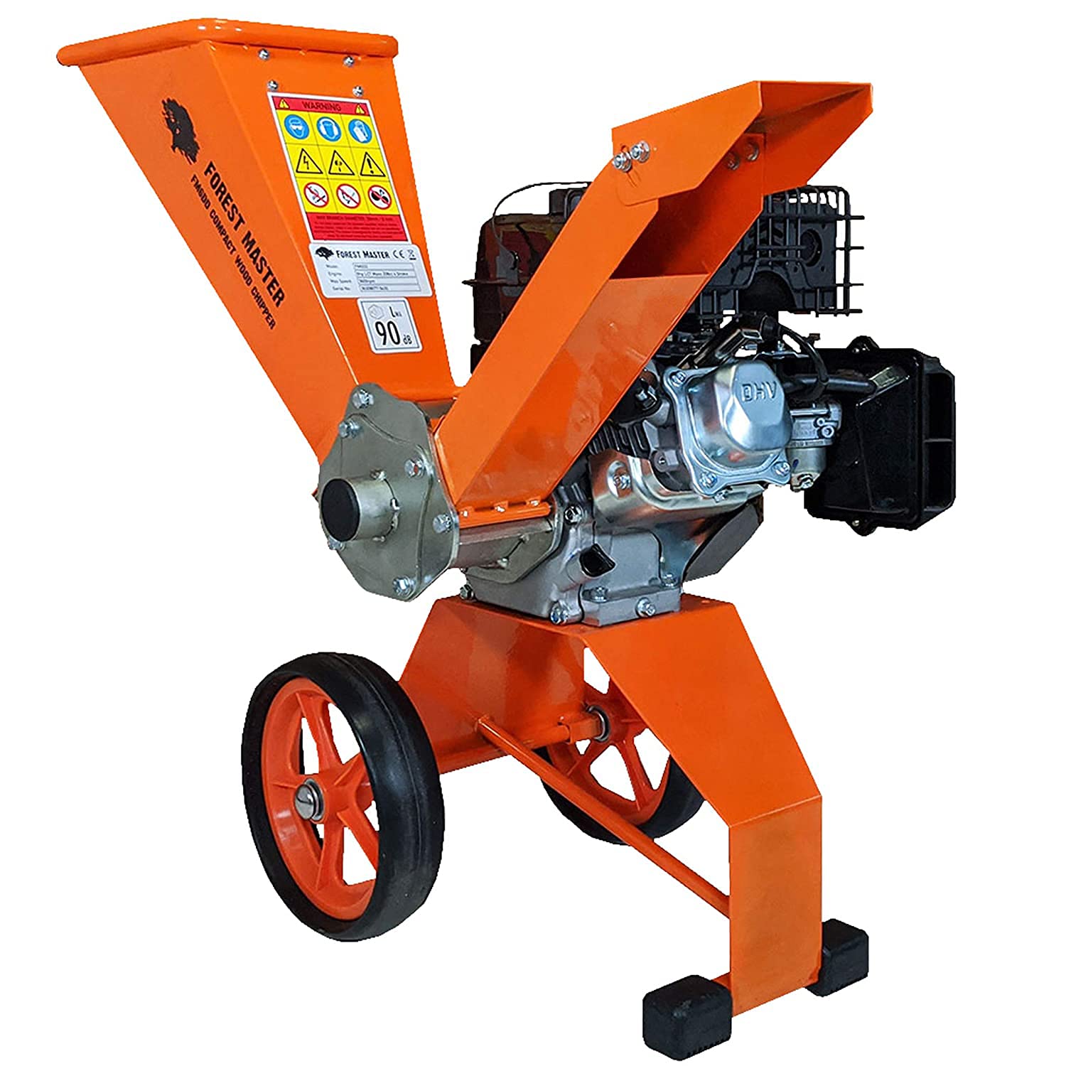 Forest Master 6hp - Cippatrice Compatta A Benzina Con Azionamento Diretto 208 Cc, 4 Tempi, Per Produrre Pezzi Fino A 50 Mm Di Diametro, Portatile, Leggera E Ben Bilanciata, Facile Da Riporre FOREST MASTER