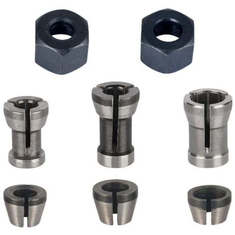 Mandrino Per Fresatrice - Set Da 8, Pinza Per Mandrino A Filo (6 Mm, 6,35 Mm, 8 Mm), Morsetto Per Router -crezuo