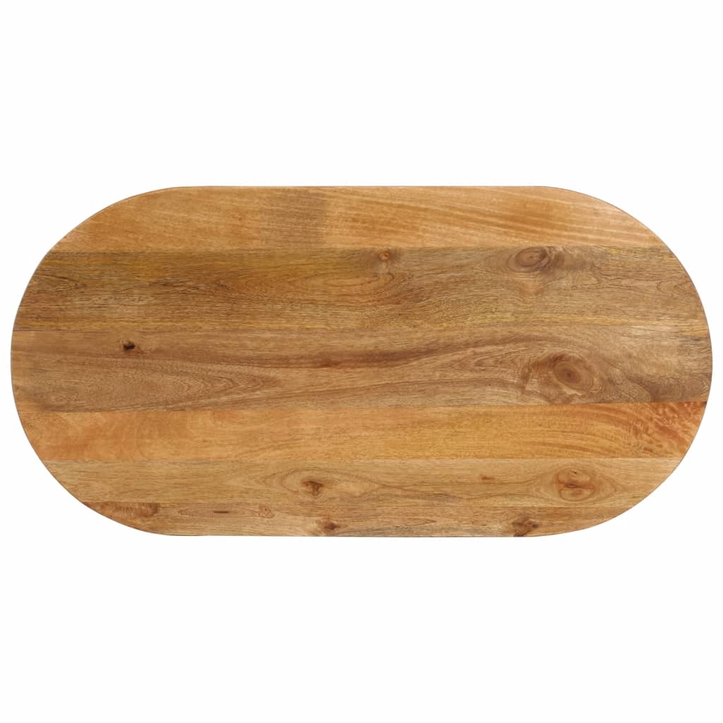 Vidaxl Dessus De Table 120x60x3,8 Cm Ovale Bois Massif De Manguier