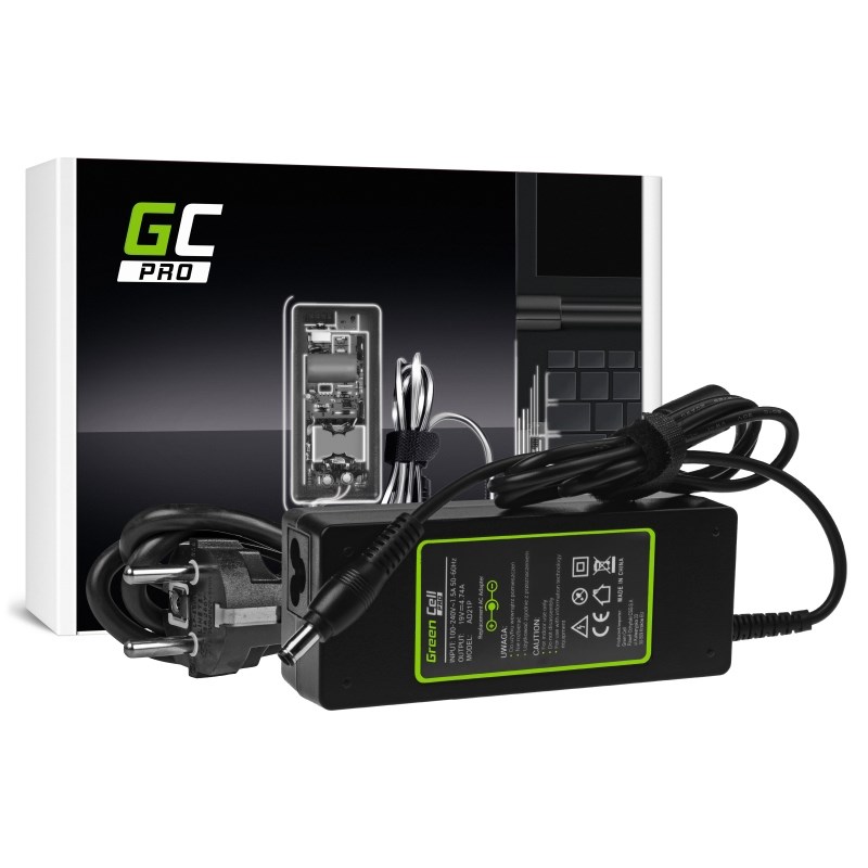 Green Cell Netzteil für Samsung R510 R522 R525 R530 R540 R580 R780 RV511 RV520 NP350E5C NP350V5C Laptop Ladegerät inklusive Stromkabel (19V 4.74A 90W) Farbe: Schwarz - Bild 3