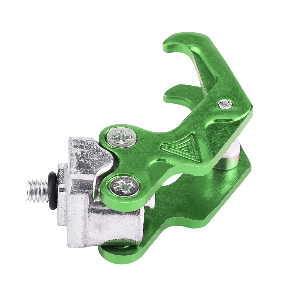 Crochet de moto en alliage d'aluminium, double griffe, vert, 64 x 44 mm