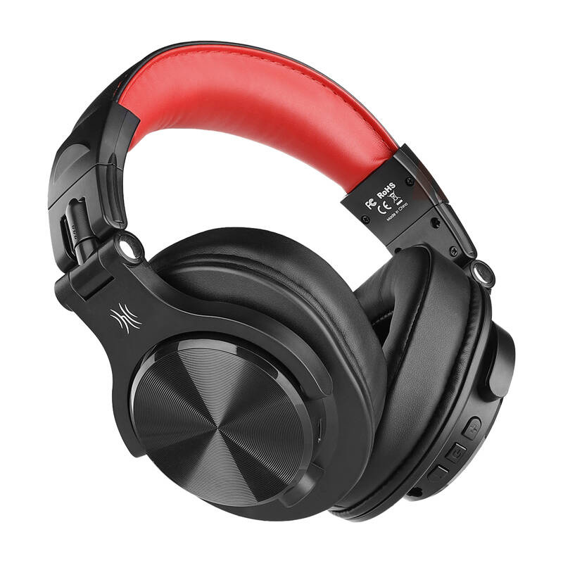 OneOdio A70 - draadloze koptelefoon - microfoon - muziek studio DJ (zwart/rood) (50 h, Kabelgebunden, Kabellos), Kopfhörer, Schwarz, Rot - Bild 3
