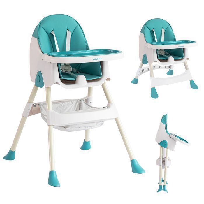 Chaise Haute Bébé Évolutive Pliable Avec Table À Manger – Ceinture De