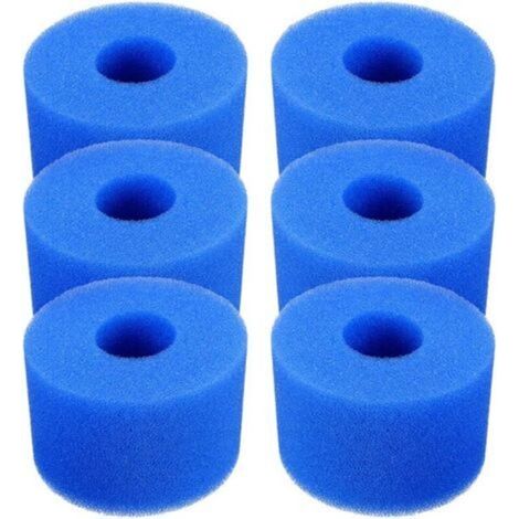 Cartucce Filtranti Per Piscina, Confezione Da 6 Cartucce Filtranti In Schiuma Riutilizzabili E Lavabili Per Jacuzzi, Tipo S1 (blu)