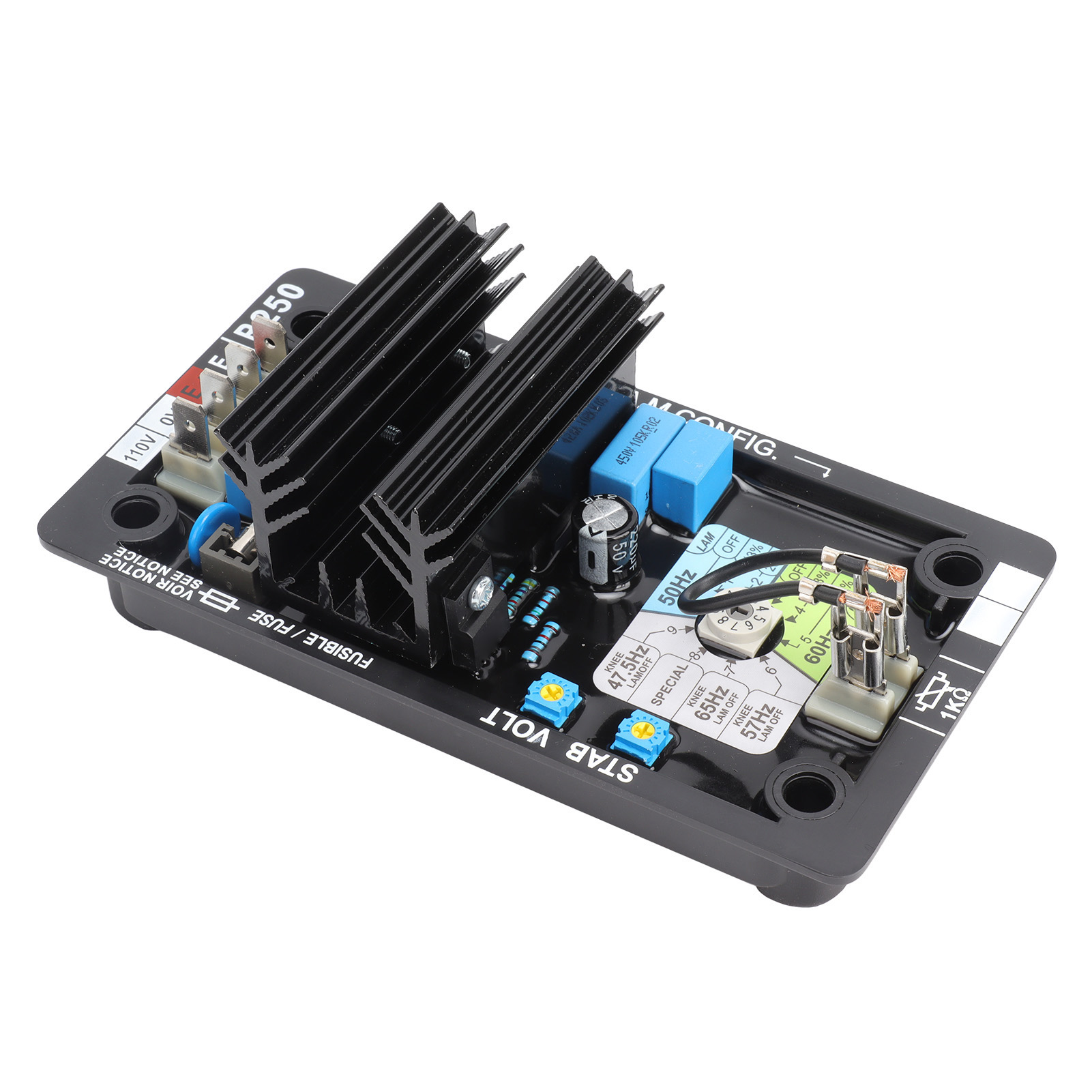 Carte AVR pour générateur sans balais, régulateur automatique 85-139 V, réponse rapide 500 ms, noir