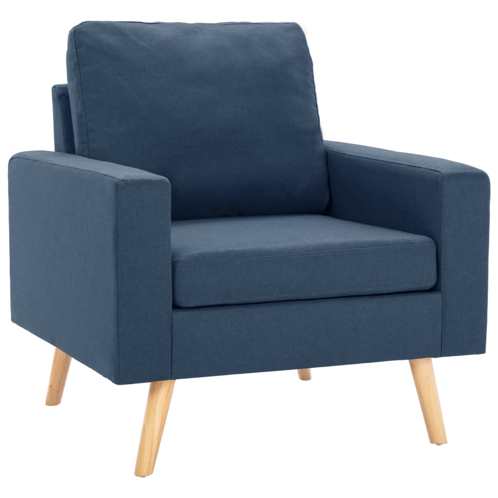 vidaXL Fauteuil tissu bleu