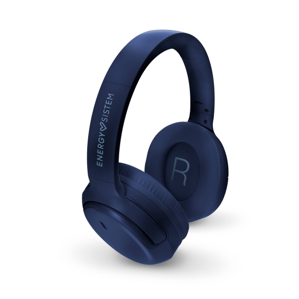 Energy Sistem Rizz Bluetooth-Kopfhörer, faltbar, mit 50 Stunden Akkulaufzeit, Schnellladung, faltbares Design, Deep Bass, Multi-Geräteanschluss, Sprachassistent und aus recyceltem Kunststoff, Blau - Bild 3