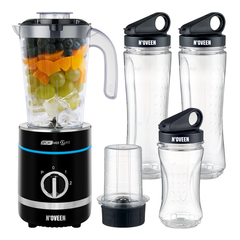 Noveen Sport Mix & Fit Sb2000 Frullatore Nero Trasparente