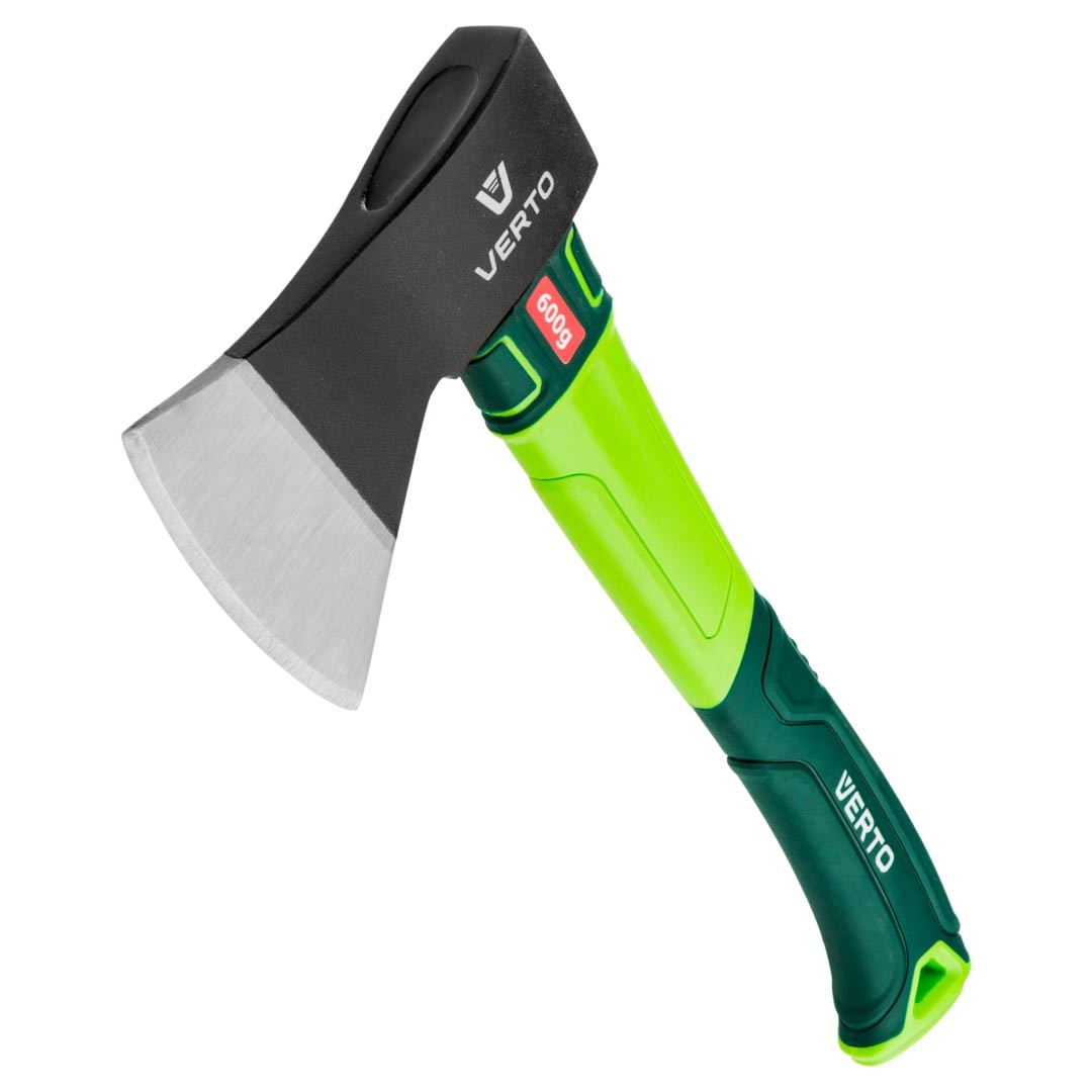 Verto Grün Axt 860 G, Kopf 600 G, Fiberglasstiel